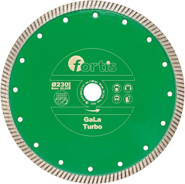 lag182705.jpg Diamant-Trennscheibe GaLa Turbo Ø 180 mm mit Turbosegment 10 mm Bohrung 22,2 mm FORTIS