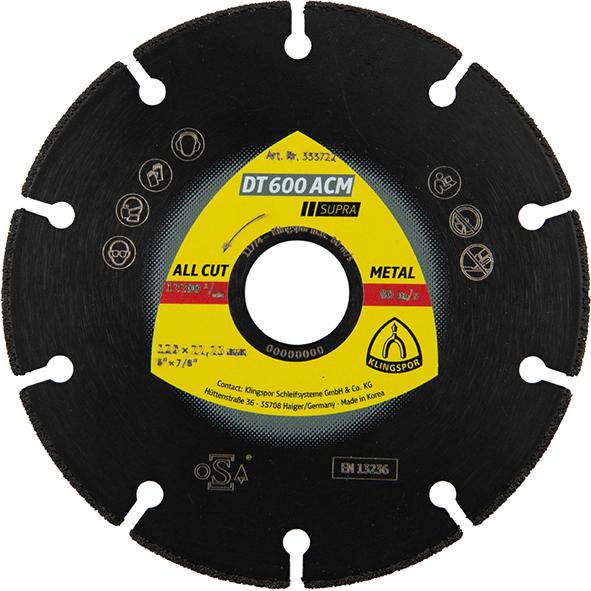 pre130402.jpg Diamanttrennscheibe DT 600 ACM Supra 115x1,3X22,23mm KLINGSPOR