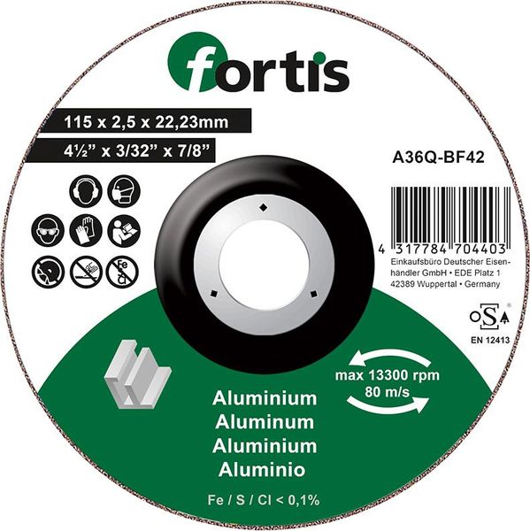 wzk113509.jpg Trennscheibe ALU-NE 115 x 2,5mm gekr. FORTIS
