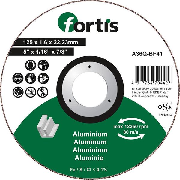wzk113511.jpg Trennscheibe ALU-NE 125 x 1,6mm gerade FORTIS