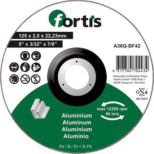 wzk113512.jpg Trennscheibe ALU-NE 125 x 2,5mm gekr. FORTIS