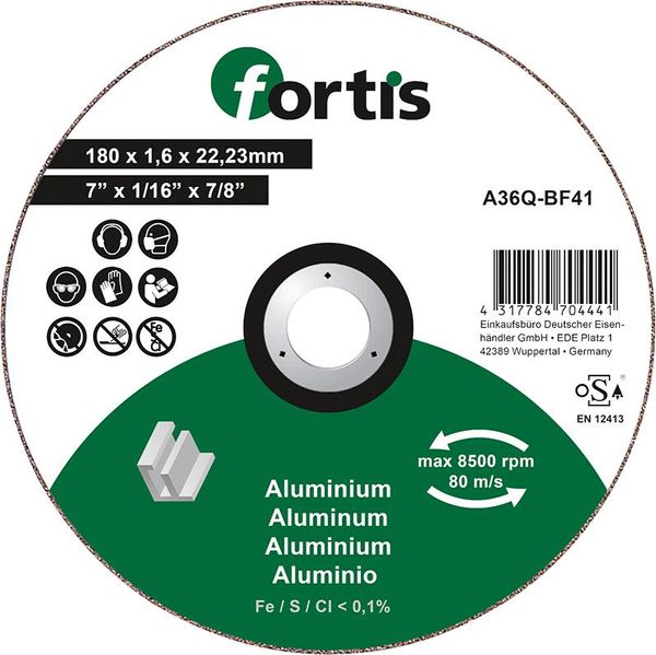 wzk113513.jpg Trennscheibe ALU-NE 180 x 1,6mm gerade FORTIS