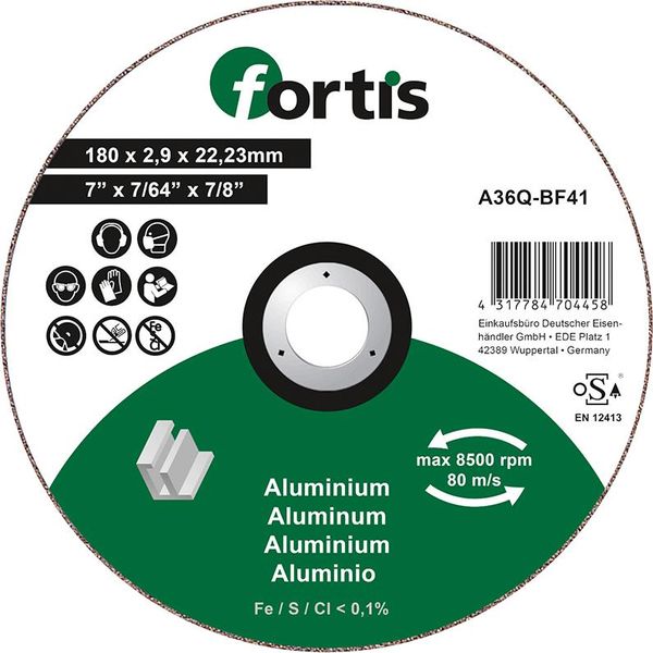 wzk113514.jpg Trennscheibe ALU-NE 180 x 2,9mm gerade FORTIS