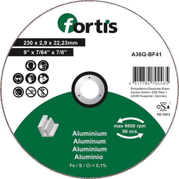 wzk113515.jpg Trennscheibe ALU-NE 230 x 2,9mm gerade FORTIS