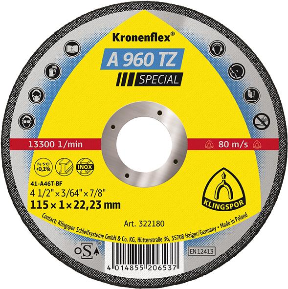 pre130400.jpg Trennscheibe A960TZ 125x1,0mm gerade 25 St. in Kunststoff-Box KLINGSPOR