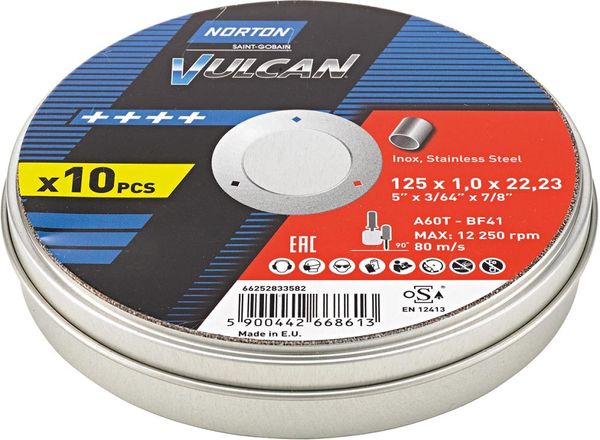 lag196159.jpg Trennscheibe Dose 10x Vulcan Inox 125x1,0mm