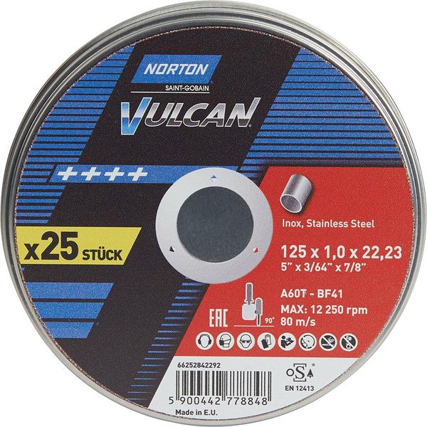 lag180550.jpg Trennscheibe Dose 25x Vulcan Inox 125x1,0mm