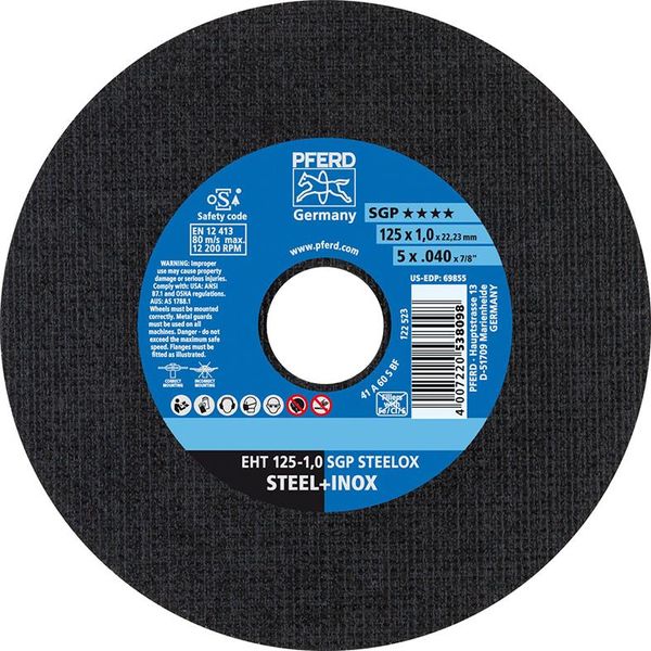 Trennscheibe gerade A60SSG-INOX 125x1mm PFERD