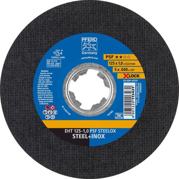 pre125844.jpg Trennscheibe PSF X-LOCK STEELOX 125x1,6mm Pferd