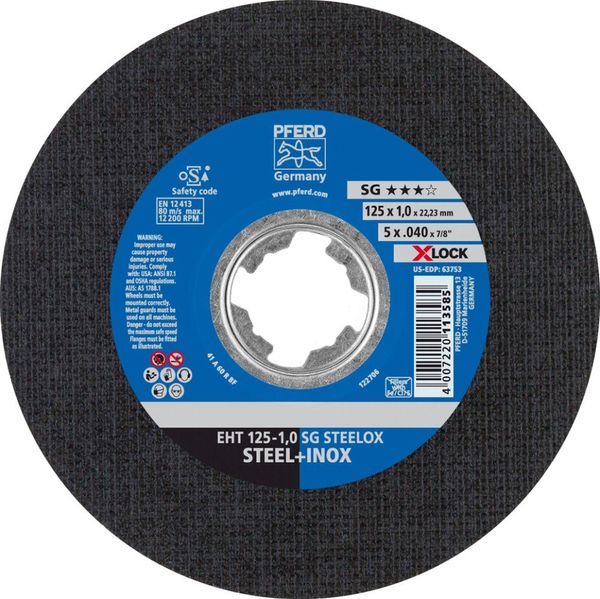 pre125847.jpg Trennscheibe SG X-LOCK STEELOX 125x1mm Pferd