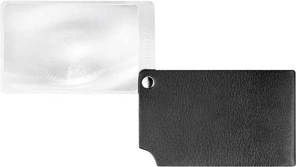 pre124604.jpg Scheckkartenlupe schwarz visoPOCKET 2,5x Leder ESCHENBACH