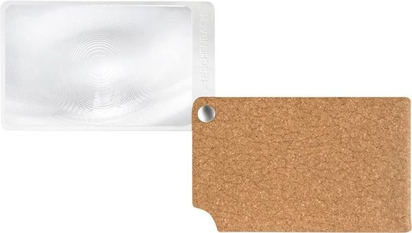 pre124603.jpg Scheckkartenlupe braun visoPOCKET 2,5x Leder ESCHENBACH
