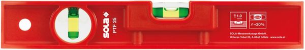 Torpedo-Wasserwaage 25cm Kunststoff