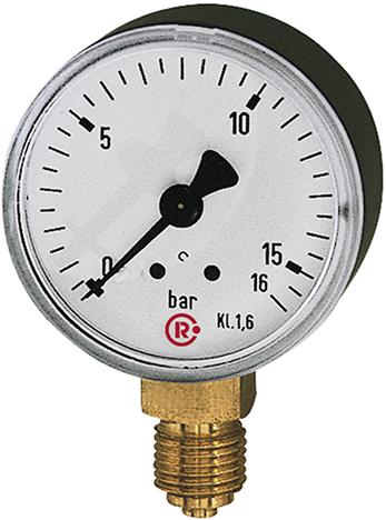 Manometer stehend 40mm 0-16bar G1/8" RIEGLER