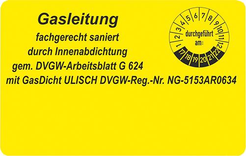 Aufkleber GasDicht