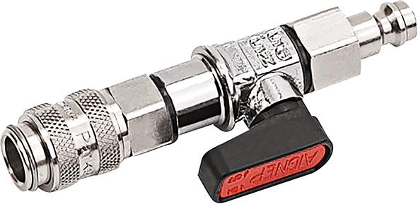 Kugelhahn steckbar NW5 Kupplung offen / Nippel NW5
