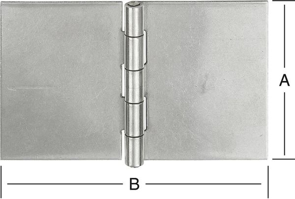 Ger.breit.Scharn. 60x90mmungeb, Edelstahl V2A
