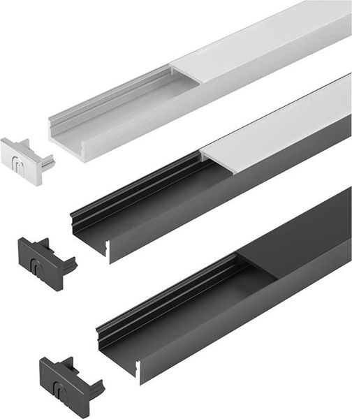 ChannelLine D 10er Set L2m,Alu/Abdeckung klar