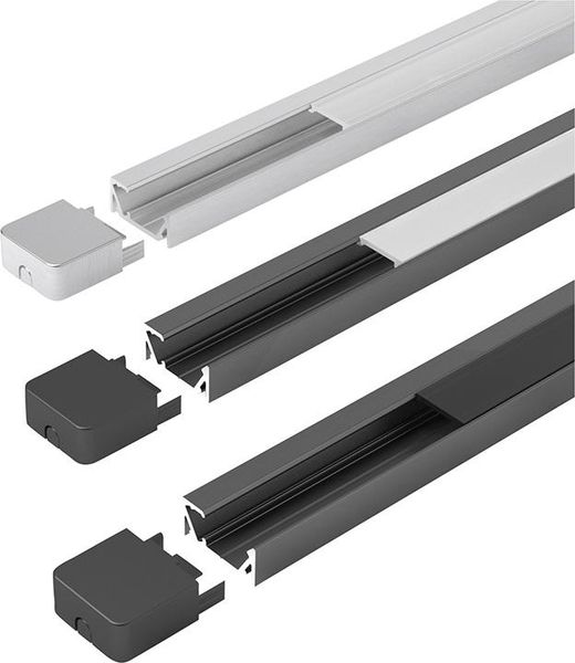 ChannelLine G1 black,darkL2m Alu-+ Abdeckprofil