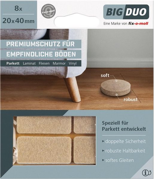 lag188569.jpg Parkettgleiter BIGDUO kleb. 40x20mm Inh.8 St.