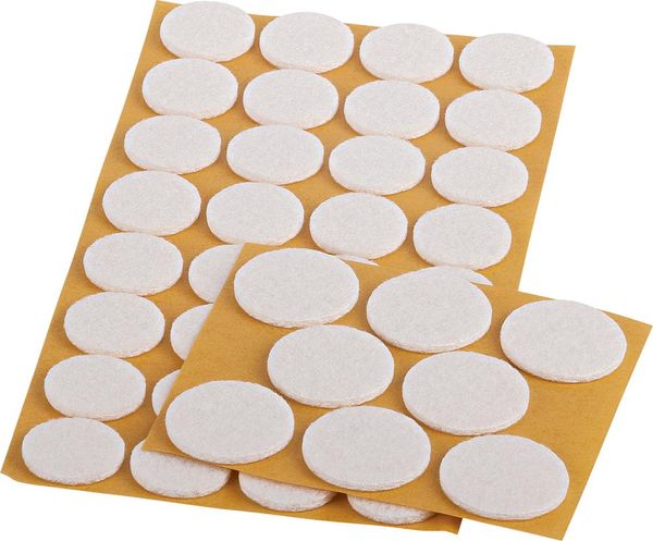 lag1103763.jpg Filzgleiter Set 40-teilig, selbstkl,weiß Inhalt: 40