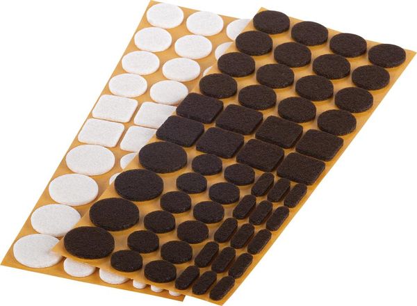 Filzgleiter Set 110-teilig,selbstkl,w,br Inhalt: 110