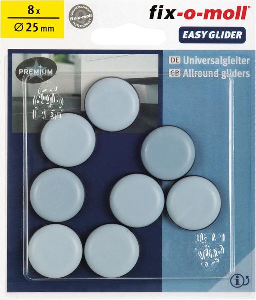 lag188561.jpg EASYGLIDER massiv kleb. grau 25mm Inh.8 St.