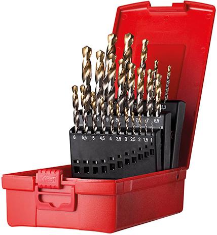 pre127237.jpg Spiralbohrer Set 1-10,5mmx0,5+KL A002 in Box 118G Typ N 4xD 24tlg. Tin Tip A095200 Dormer