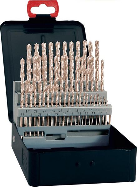 pre119272.jpg Spiralbohrer-Set DIN338 HSS geschliffen Typ N 1-10mm FORTIS