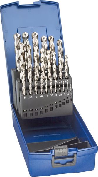 pre126603.jpg Spiralbohrer-Set DIN388 HSSE geschliffen Typ N 1-13mm FORTIS