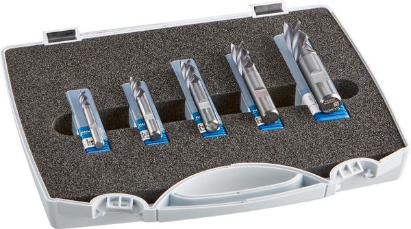 pre125992.jpg Schaftfräser-Set BASICMILL VHM AlTiN Typ UNI Schaft HB Z4 6/8/10/12mm HAIMER