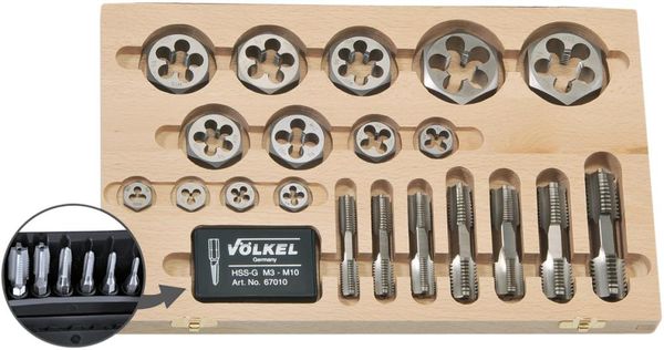 Gewindebohrer-Satz G1/8"-1." VÖLKEL