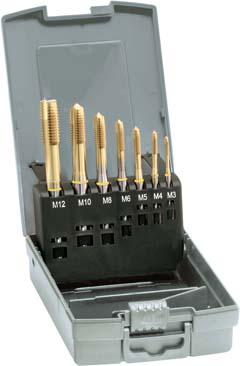 Maschinengewindebohrer- Set DIN371/376 HSSE TiN Form B M3-12 GÜHRING