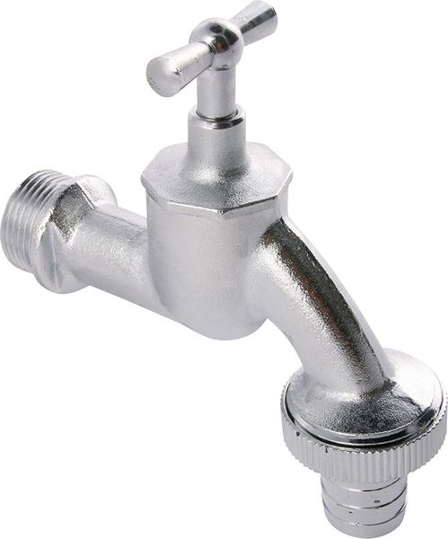 Auslaufventil matt-verchromt 3/4"