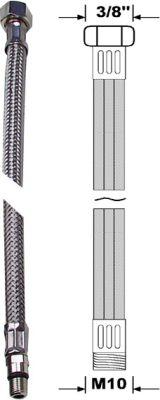 flex. Anschlussschlauch M10 X 3/8" 500 mm