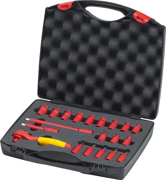Steckschlüssel-Satz 1/4" VDE 20-teilig im Koffer Wiha