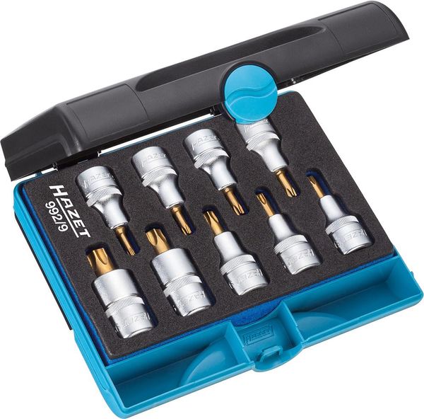 Schraubendrehereinsatz- Satz 1/2" T20 bis T60 9-teilig Hazet