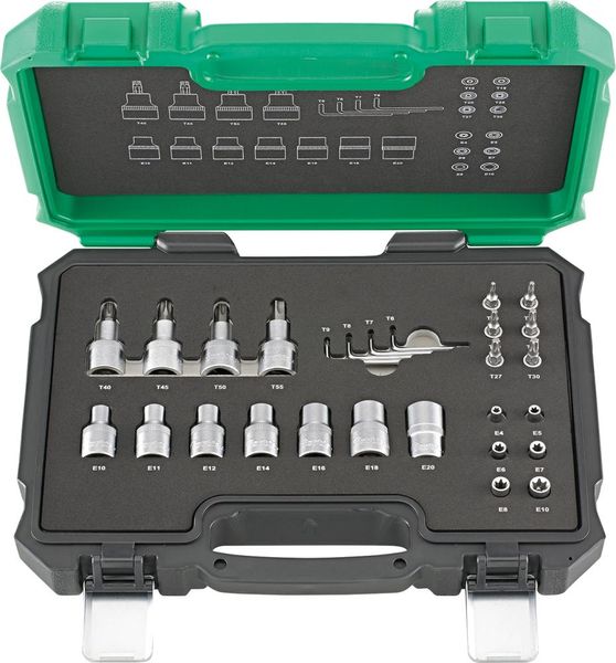 lag181270.jpg Steckschl.-Grt. 1/4"+1/2"27tlg. FORTIS