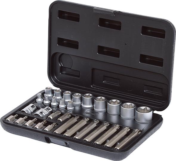 Steckschlüssel-Bit-Satz 1/4"+3/8"+1/2" 30-teilig KS Tools