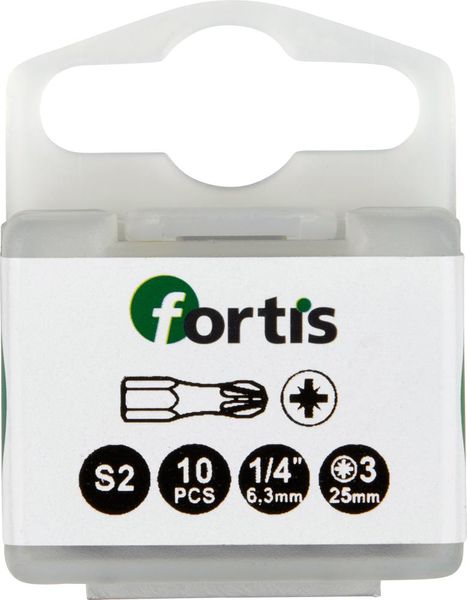 lag184150.jpg Bit Torsion 1/4" DIN3126 C6,3 PZ3x25mm 10er Pack FORTIS