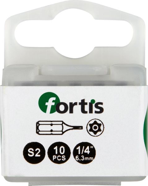 lag181337.jpg Bit zähhart 1/4" DIN3126 C6,3 T10x25mm mit Bohrung 10er Pack FORTIS