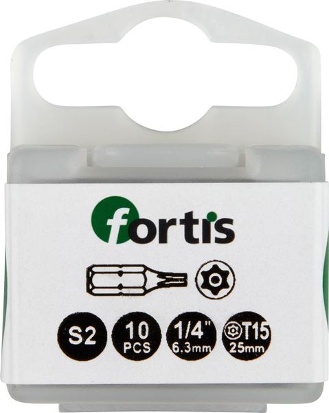 lag184159.jpg Bit zähhart 1/4" DIN3126 C6,3 T15x25mm mit Bohrung 10er Pack FORTIS