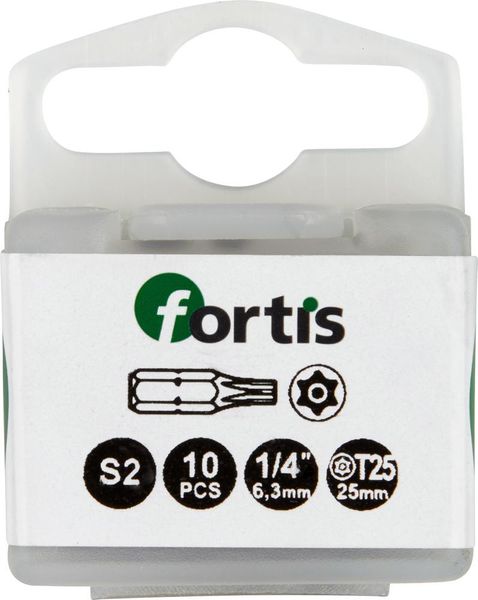 lag184157.jpg Bit zähhart 1/4" DIN3126 C6,3 T25x25mm mit Bohrung 10er Pack FORTIS