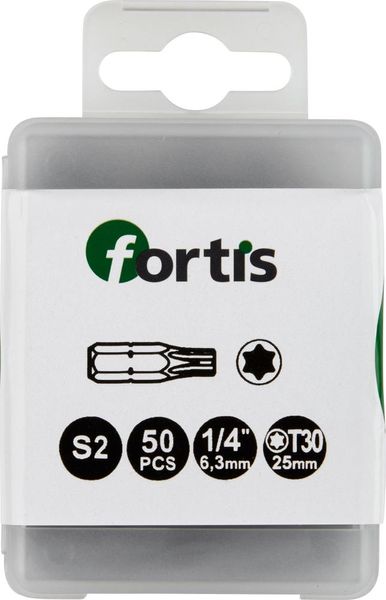 lag184143.jpg Bit zähhart 1/4" DIN3126 C6,3 T30x25mm 50er Pack FORTIS