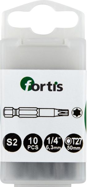 lag184126.jpg Bit zähhart 1/4" DIN3126 E6,3 T27x50mm 10er Pack FORTIS