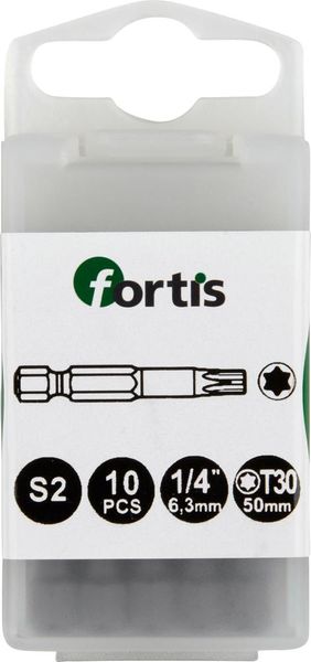 lag184135.jpg Bit zähhart 1/4" DIN3126 E6,3 T30x50mm 10er Pack FORTIS