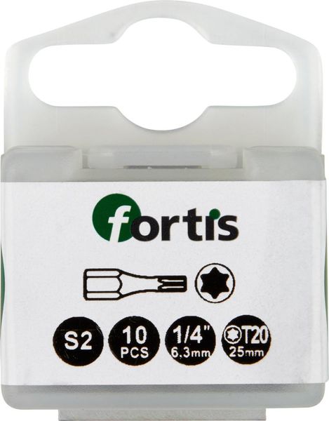 lag184147.jpg Bit Torsion 1/4" DIN3126 C6,3 T20x25mm 10er Pack FORTIS