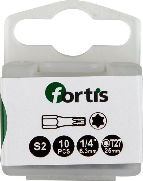 lag184127.jpg Bit Torsion 1/4" DIN3126 C6,3 T27x25mm 10er Pack FORTIS