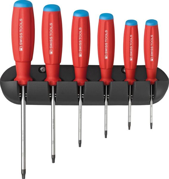 lag146295.jpg Schraubendreher-Satz 6-teilig Torx im Wandhalter SwissGrip PB Swiss Tools