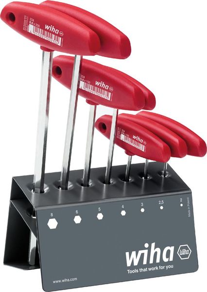 lag1103518.jpg T-Griff-Schraubendreher- Satz im Werkstattständer 8-teilig 2-8mm Wiha